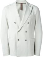 Eleventy Double Breasted Blazer, Men's, Size: 48, Nude/neutrals, Cotton/nylon/spandex/elastane