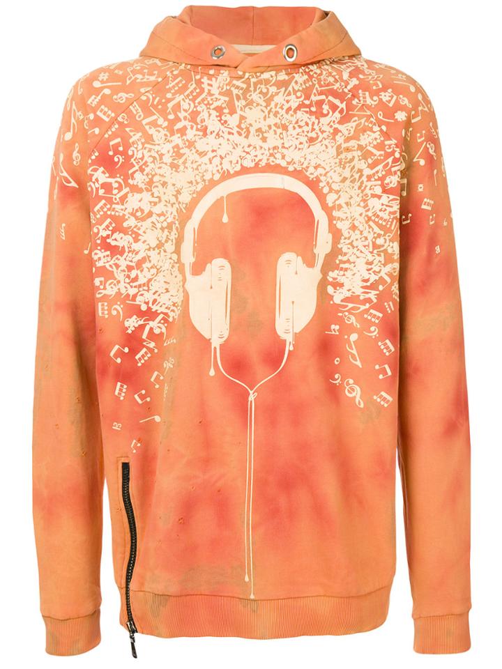 Super Légère Tie-dye Side Zip Hoodie - Yellow & Orange