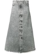 Diesel A-line Skirt In Denim - Grey