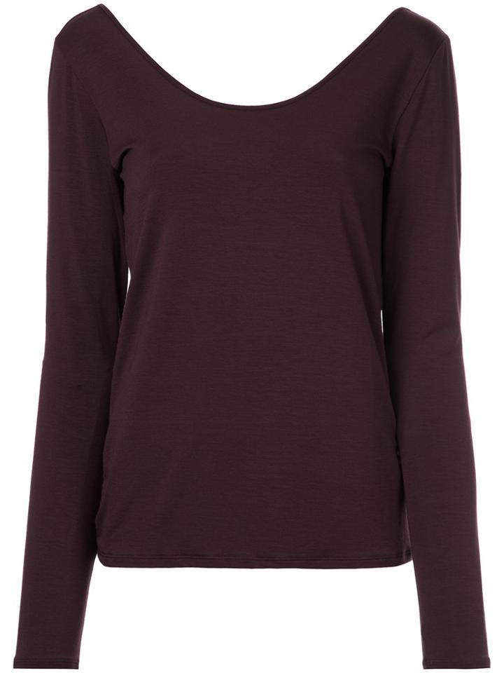 Cityshop Boat Neck Blouse - Red
