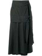 3.1 Phillip Lim Side Slit Flared Skirt - Black