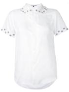 Jupe By Jackie Floral Trim Blouse - White