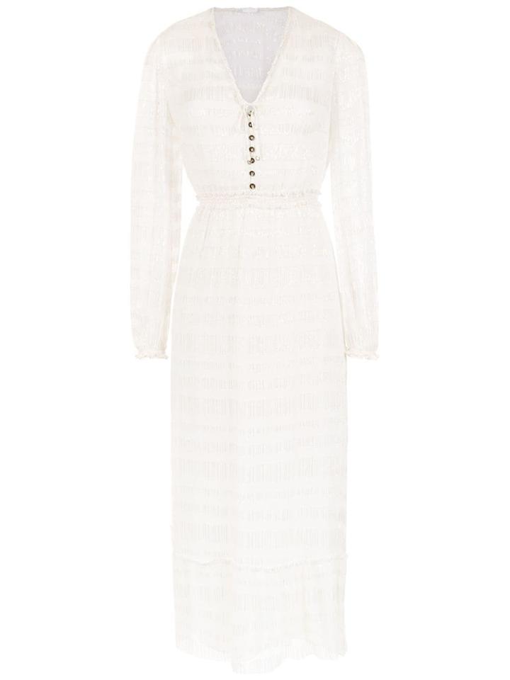 Nk Striped Midi Dress - White
