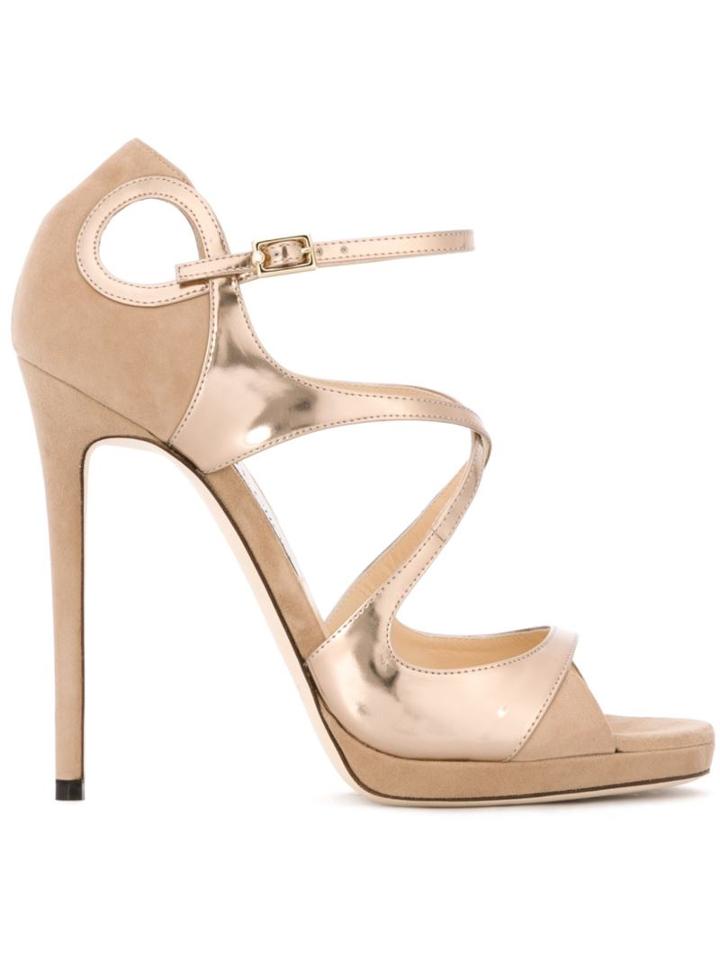 Jimmy Choo Fancie Sandals, Women's, Size: 38.5, Nude/neutrals, Leather