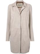 Herno - Single Breasted Coat - Women - Cotton/goat Skin/polyester/acetate - 42, Nude/neutrals, Cotton/goat Skin/polyester/acetate