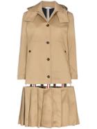 Thom Browne Pleated Cotton Mackintosh - Nude & Neutrals