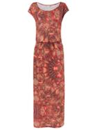 Lygia & Nanny Abstract Print Long Dress, Women's, Size: 42, Brown, Polyester/spandex/elastane