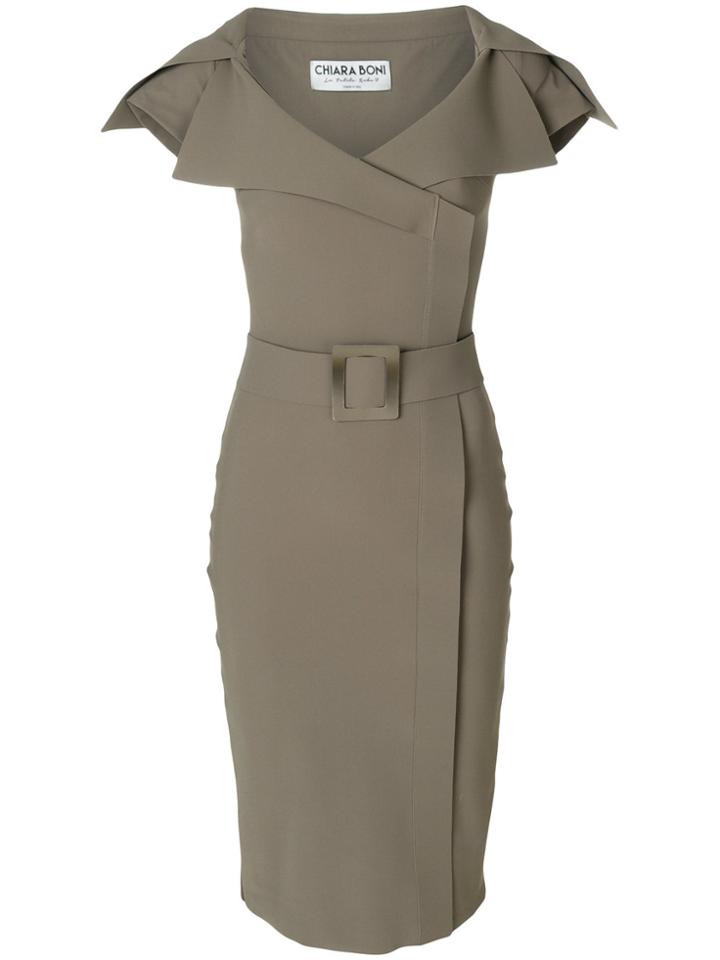 Chiara Boni La Petite Robe Belted Dress - Green