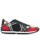 Burberry Designer Checkered Sneakers - Multicolour