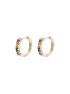 Mateo Multicoloured Hoop Earrings - Metallic