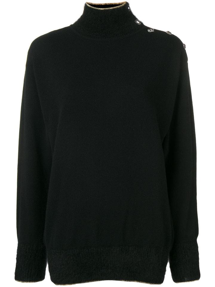 Alberta Ferretti Shoulder Button Jumper - Black