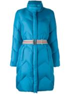 Missoni Vintage Belted Padded Jacket, Women's, Size: 35.5, Blue