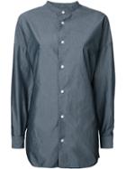 En Route Band Collar Shirt, Women's, Grey, Cotton