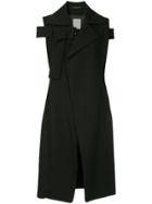 Yohji Yamamoto Vintage Cut-detail Short Sleeve Coat - Black