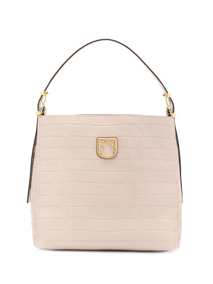 Furla Croco-effect Tote - Pink