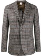 Borrelli Houndstooth Single-breasted Blazer - Brown