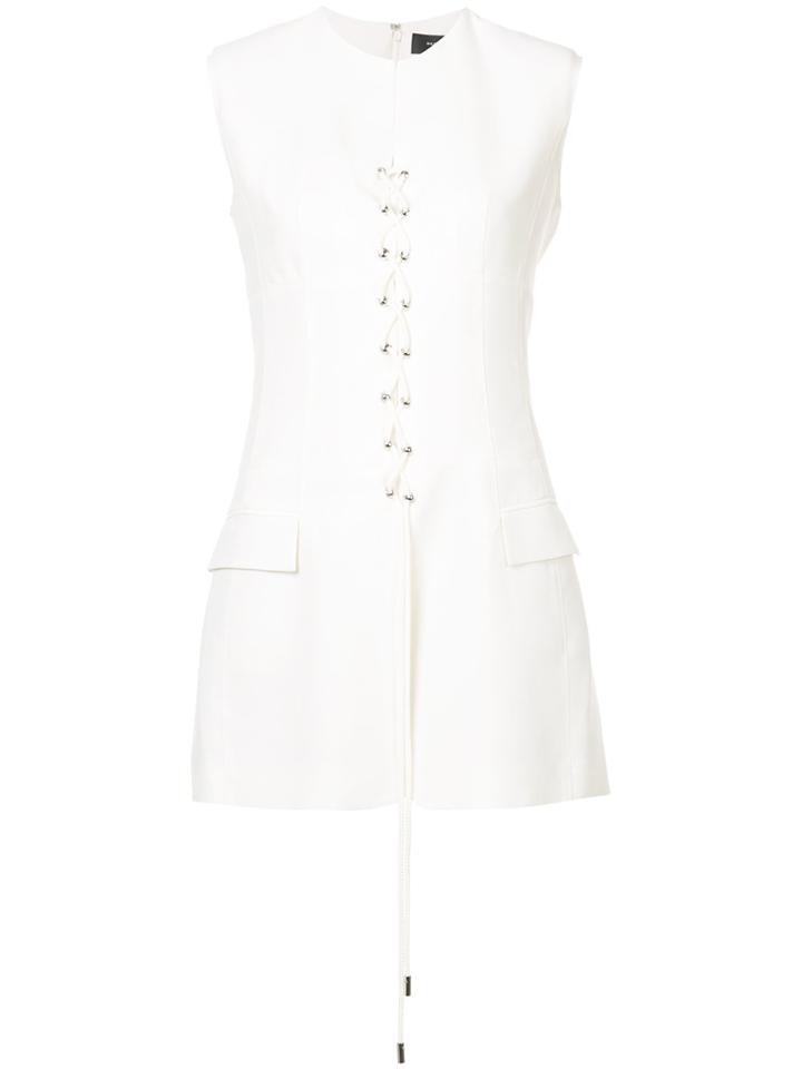 Derek Lam Tuxedo Vest With Lacing Detail - White
