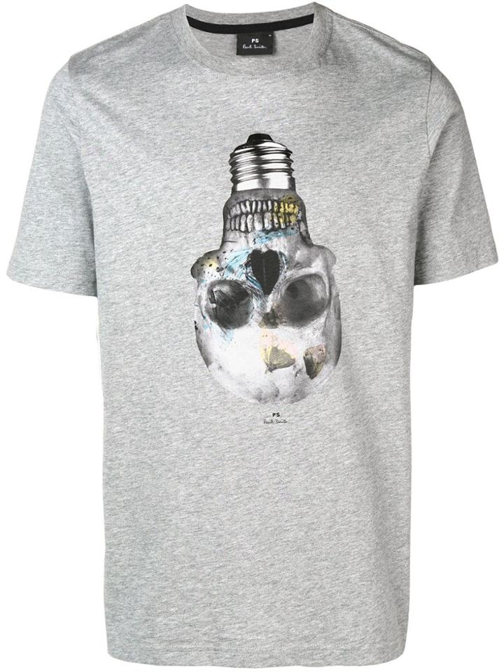 Ps By Paul Smith Skull Bulb T-shirt - Grey