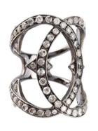 Loree Rodkin Spiked Diamond Double Loop Ring - Metallic