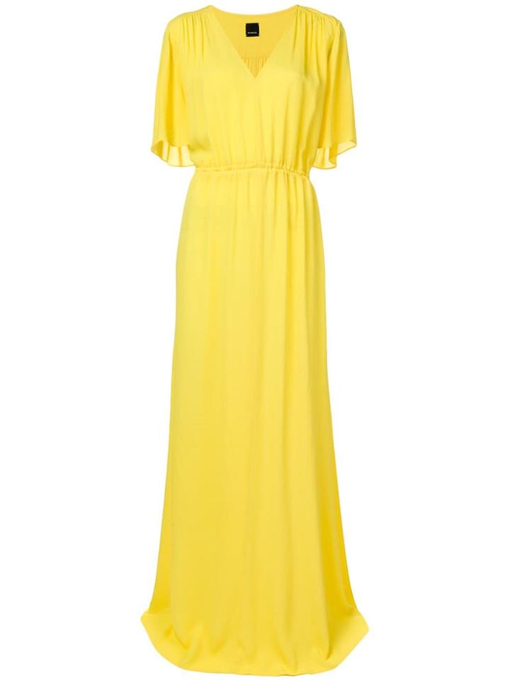 Pinko Drawstring-waist Maxi Dress - Yellow