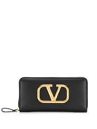 Valentino Valentino Garavani Go Logo Zipped Wallet - Black