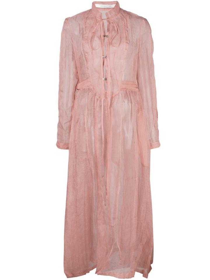 Renli Su Long-sleeve Shirt Dress - Pink