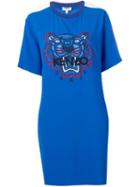 Kenzo Tiger-print T-shirt Dress - Blue