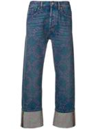 Valentino Vltn Grid Baggy Jeans - Blue