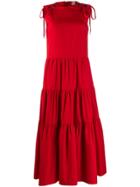 Red Valentino Tiered Skirt Dress
