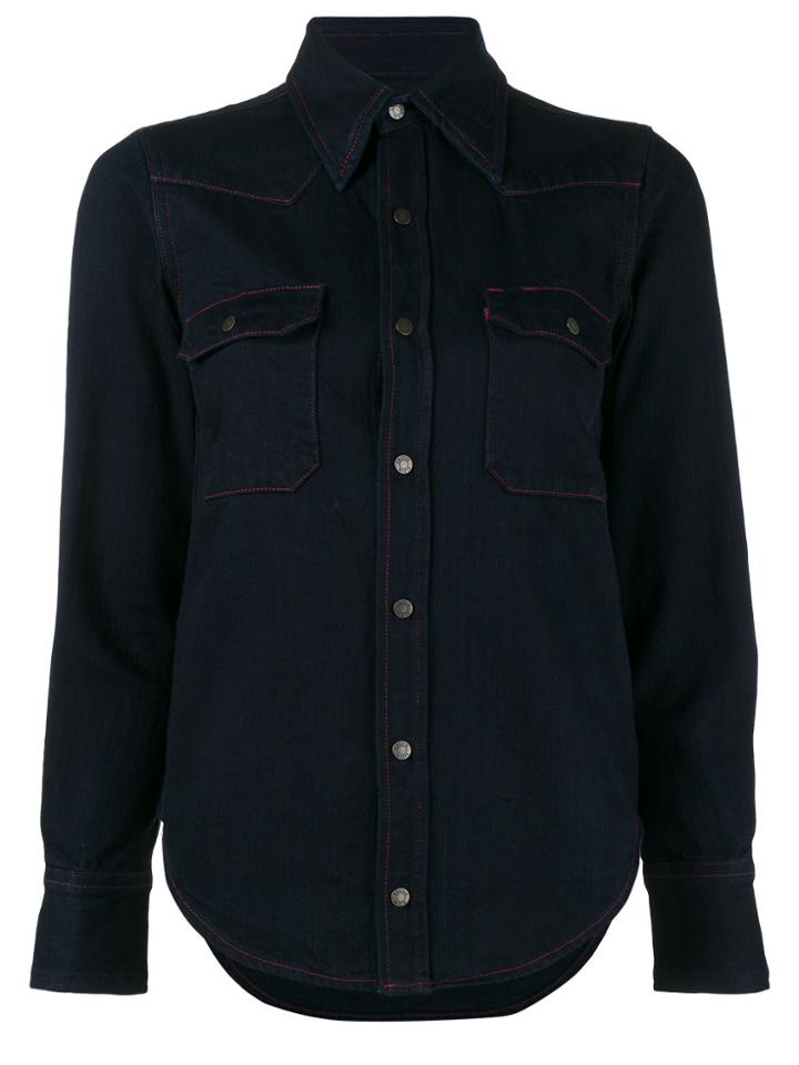 Calvin Klein 205w39nyc Cowboy Style Denim Shirt - Blue