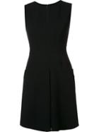 Carolina Herrera Pleated Dress, Women's, Size: 12, Black, Wool