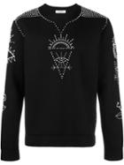 Valentino Beaded Sweatshirt, Men's, Size: Xl, Black, Viscose/polyurethane
