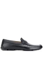 Giorgio Armani Monogrammed Loafers - Black