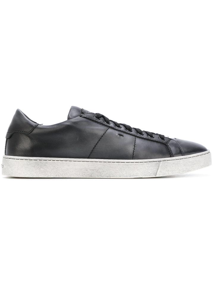 Santoni Lace Up Trainers - Black