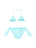La Perla Kids Bead Embellished Bikini, Girl's, Size: 6 Yrs, Blue