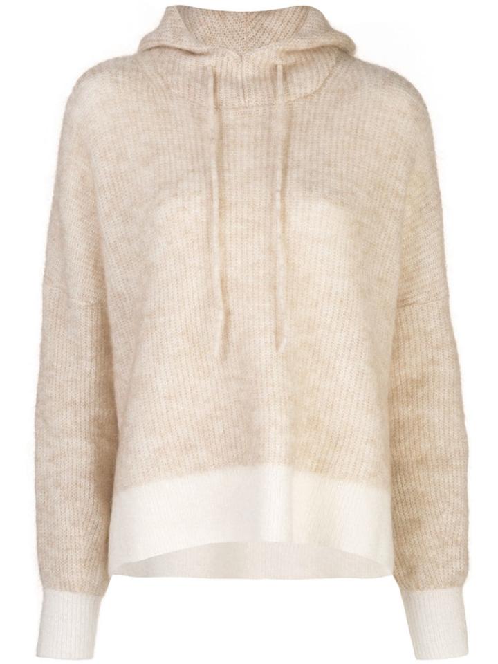 Ganni Drawstring Hood Jumper - Neutrals