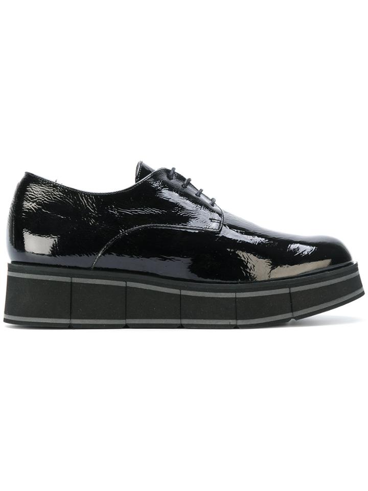 Paloma Barceló Wedged Oxford Shoes - Black