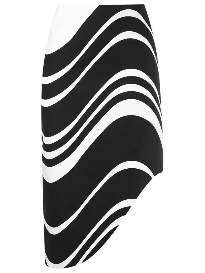Andrea Marques Printed Skirt, Women's, Size: 36, White, Cotton/spandex/elastane
