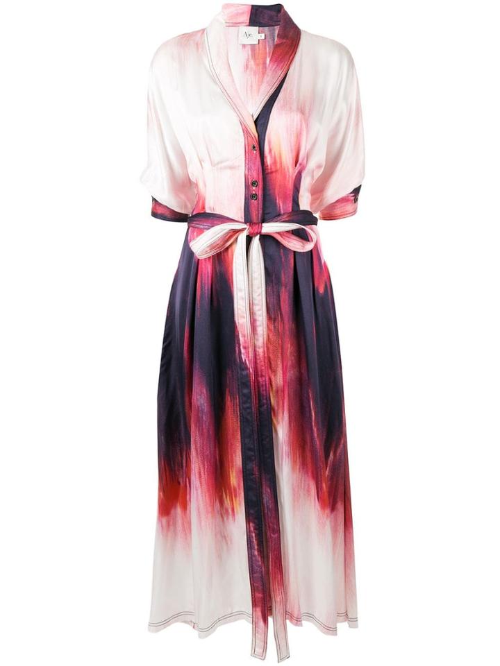 Aje Miami Tie Dye Shirt Dress - Purple