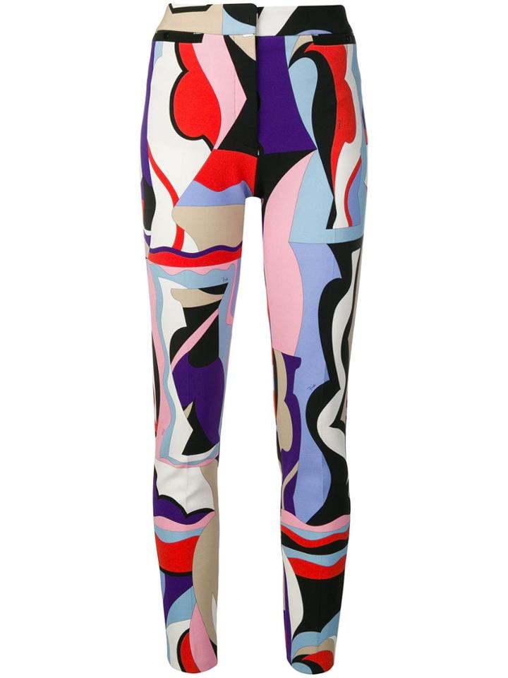 Emilio Pucci Tailored Printed Trousers - Purple
