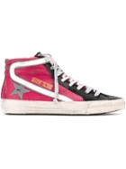 Golden Goose Deluxe Brand Slide Hi-top Sneakers, Women's, Size: 39, Pink/purple, Leather/suede/rubber