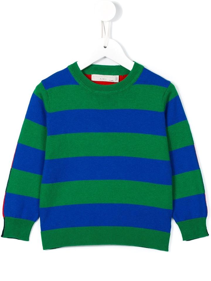 Stella Mccartney Kids 'wiggins' Striped Jumper, Toddler Boy's, Size: 2 Yrs, Green