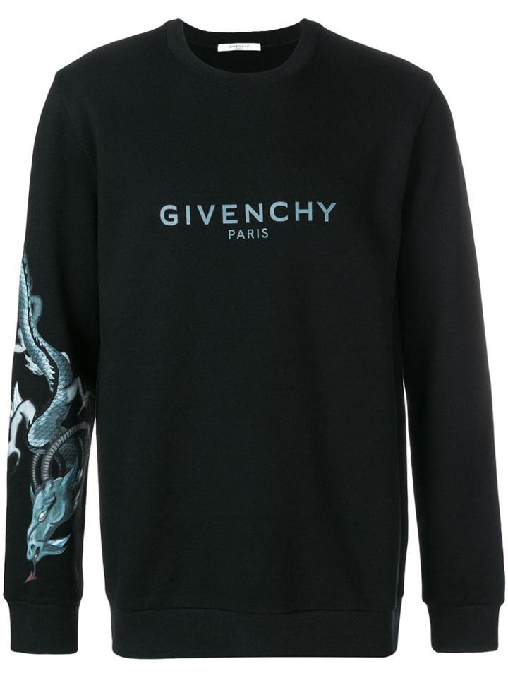 Givenchy Capricorn Dragon Print Sweatshirt - Black