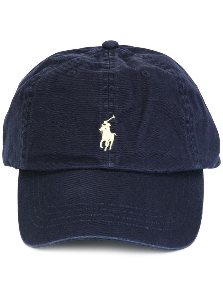 Embroidered Logo Cap - Men - Cotton - One Size, Blue, Cotton, Polo Ralph Lauren