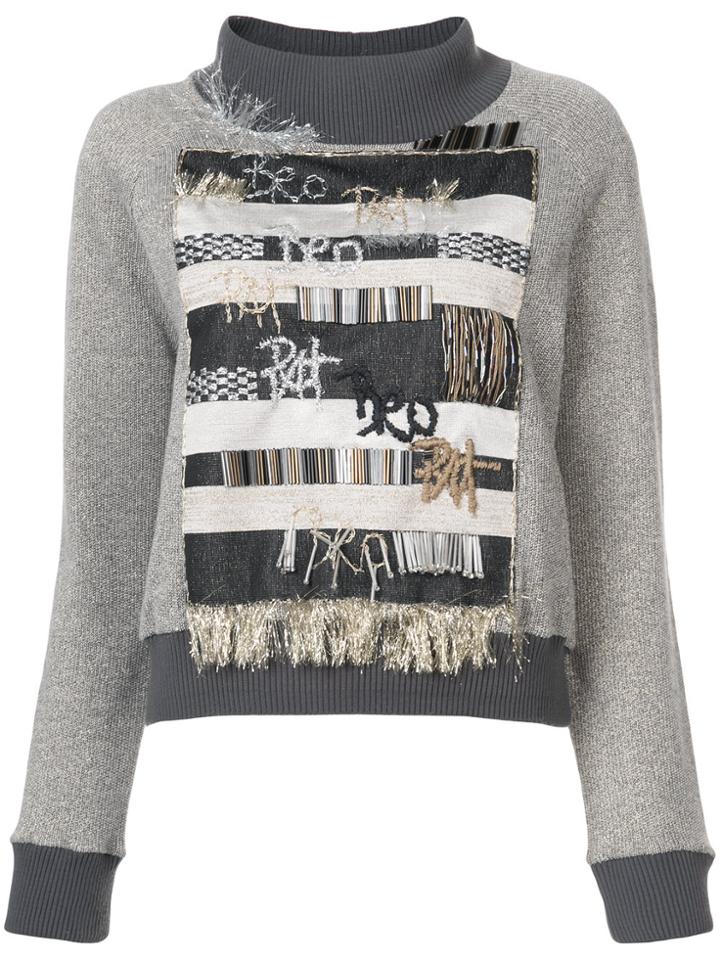 Patbo Hand Embellished Loo Sweatshirt - Grey
