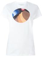 Courrèges Graphic Print T-shirt, Women's, Size: 1, White, Cotton