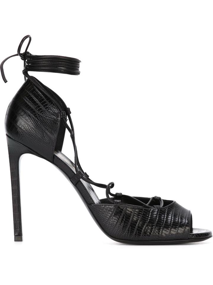 Saint Laurent Jane Sandals, Women's, Size: 36, Black, Leather