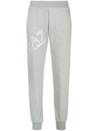 Ea7 Emporio Armani Logo Printed Track Pants - Grey