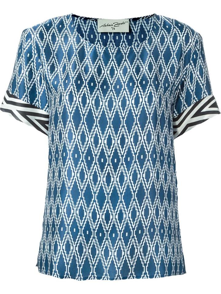 Antonia Zander 'fontelinas' Contrast Pattern T-shirt