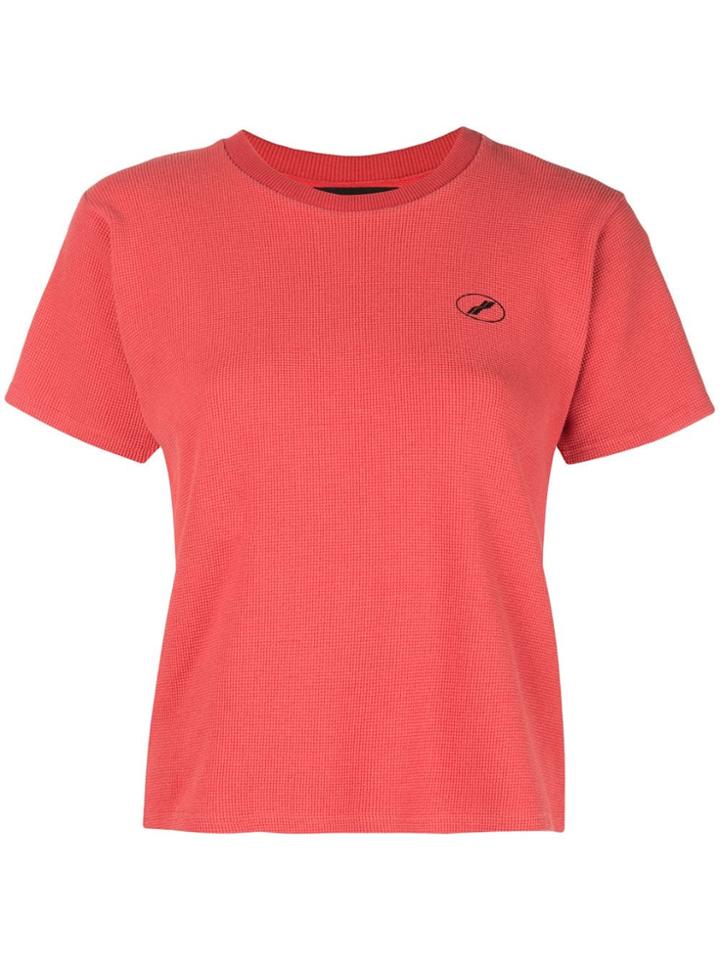 We11done Waffled Logo T-shirt - Red